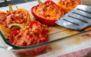 Receta de pimientos rellenos de carne al horno - Carnicería Félix Gonzalo